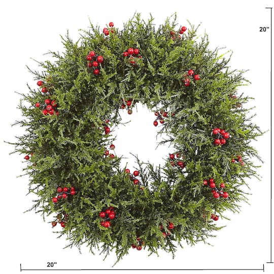 20" Cedar Berry Wreath